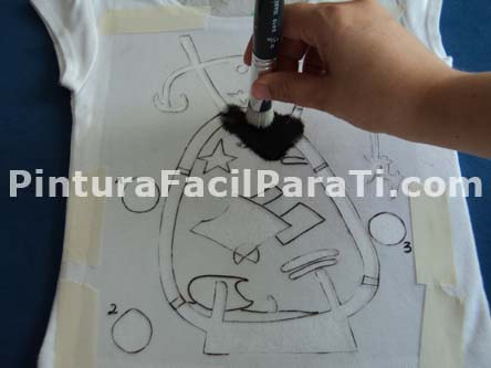 personalizar-camisetas pintura-sobre-tela