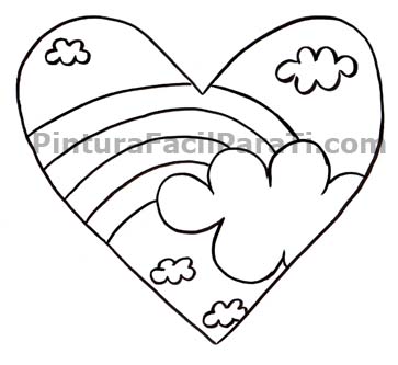 de corazones para pintar y Colorear, Dibujos de amor, Dibujos de ...